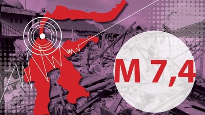 Peta Citra Satelit Donggala dan Palu Pascagempa Magnitudo 7,4