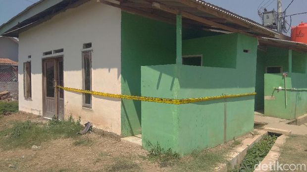 Tempat kejadian perkara (TKP) kasus pemcabulan bayi di Karawang. 