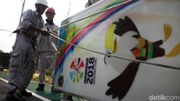 Kemudian diganti dengan neon box Asian Para Games 2018.