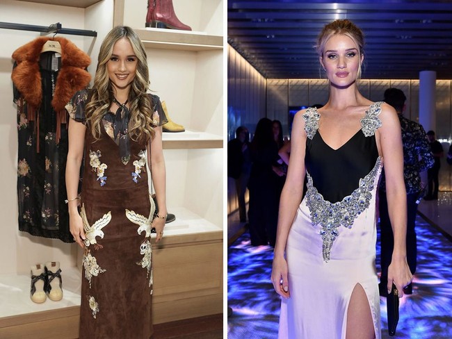 Cinta Laura disebut-sebut sangat mirip dengan aktris Hollywood Rosie-Huntington Whiteley. Sepertinya bibir dan tulang rahang mereka memang memiliki kesamaan. Foto: Dok. Getty Images, detikfoto