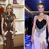 Cinta Laura disebut-sebut sangat mirip dengan aktris Hollywood Rosie-Huntington Whiteley. Sepertinya bibir dan tulang rahang mereka memang memiliki kesamaan. Foto: Dok. Getty Images, detikfoto