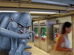 Keren! Doodle Monster di Subway yang Tampak Nyata