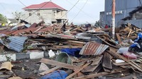 Rumah-rumah yang roboh pasca gempa dan tsunami di Palu (Foto: dok. Istimewa)