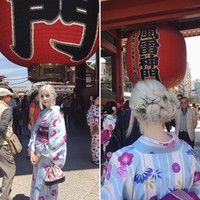 Anda mungkin masih ingat dengan wanita cantik yang viral di Jepang ketika memakai kimono. Sempat dikira warga lokal ternyata ketika berbalik badan, wanita tersebut adalah bule dengan tampilan cantik mirip peri. Foto: Instagram @icy_tenshi