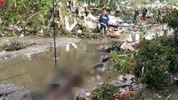 Menurut informasi sementara dari pihak BNPB korban tewas mencapai 48 orang dan ratusan lainnya luka-luka. Dok. Polres Palu.