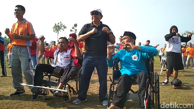 Dukung Asian Para Games, Polisi Ajak Kaum Difabel Olahraga Bareng