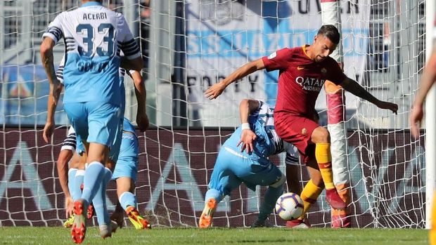 Pellegrini memecah kebuntuan AS Roma atas Lazio.