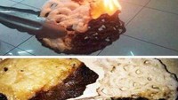 Kerupuk terbuat dari 75 persen tapioka yang akan bereaksi menjadi karbon saat dibakar. Terlebih jika kerupuknya digoreng dengan minyak. Foto: viral