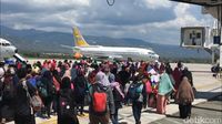 Warga Antre di Bandara, Berbondong-bondong Tinggalkan Palu