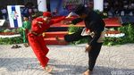 Pawai Obor Asian Para Games di Balai Kota Meriah Banget