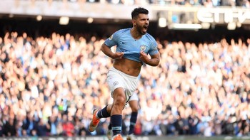 6. Sergio Aguero dari Manchester City memiliki rating 178 yang bisa bertambah sampai dengan 183. Aspek balance menjadi atribut paling menonjol darinya, dengan nilai 19. (Foto: Laurence Griffiths/Getty Images)