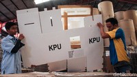 Kotak suara Pilpres 2019 terbuat dari bahan karton kedap air yang pada satu sisinya bersifat transparan. Ukurannya panjang 40 (empat puluh) sentimeter, lebar 40 (empat puluh) sentimeter, dan tinggi 60 (enam puluh) sentimeter.