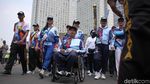 Kemeriahan Pawai Obor Asian Para Games 2018 di CFD
