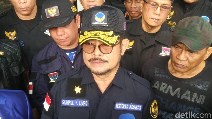 Ketua DPP NasDem Syahrul Yasin Limpo di upacara hari Kesaktian Pancasila