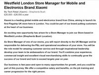 Lowongan Xiaomi Ungkap Rencana Buka Toko di London 