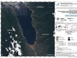 Peta Citra Satelit Donggala dan Palu Pascagempa Magnitudo 7,4