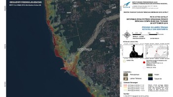 Dalam peta diketahui pada zona genangan terdapat berapa banyak rumah, penggunaan lahan maupun infrastruktur yang ada dalam zona tersebut. Foto: LAPAN