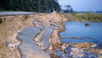 Likuifaksi di Danau Merced, San Fransico tahun 1957 (Foto: M.G. Bonilla of the U.S. Geological Survey (Situs USGS)