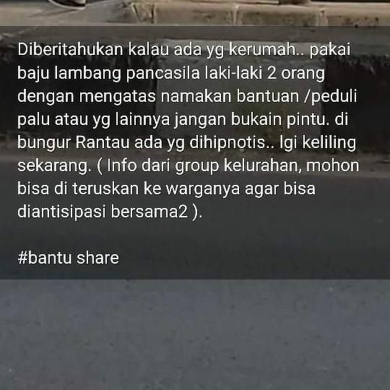 Viral Hipnotis Bermodus Minta Bantuan Gempa Palu, Polisi: Hoax! Viral Hipnotis Bermodus Minta Bantuan Gempa Palu, Polisi: Hoax!