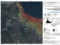 Peta Citra Satelit Donggala dan Palu Pascagempa Magnitudo 7,4