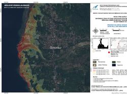 Peta Citra Satelit Donggala dan Palu Pascagempa Magnitudo 7,4