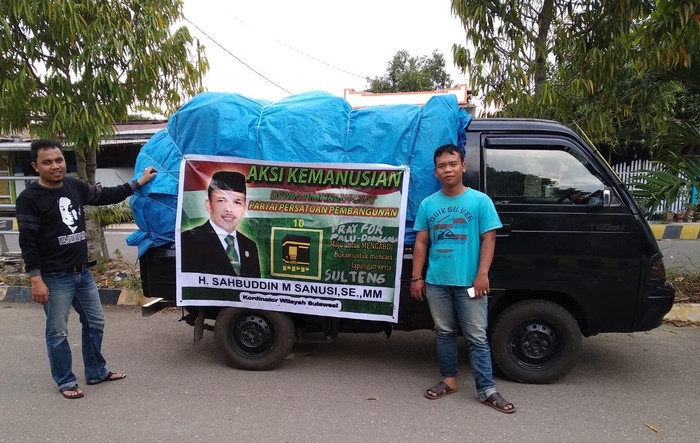 Relawan PPP Kirim Makanan hingga Pakaian ke Korban Gempa Palu