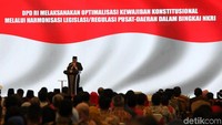 Ketua DPD Oesman Sapta Odang menyampaikan pidatonya.