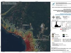 Peta Citra Satelit Donggala dan Palu Pascagempa Magnitudo 7,4