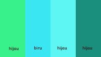 Nah ini jawaban yang benar, ada warna hijau dan hijau cyan, dan biru cyan. (Foto: detikHealth)