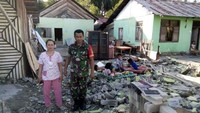 Danramil Parigi Moutong (Parimo), Kapten Cpl Mapeda menyebut akibat gempa di wilayahnya 5 orang meninggal dunia. Kemudian dua orang masih dinyatakan hilang. (Dok Istimewa).
