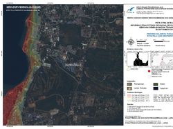 Peta Citra Satelit Donggala dan Palu Pascagempa Magnitudo 7,4