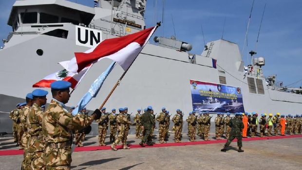KRI Sultan Hasanuddin 366 Terima Mandat Jaga Perdamaian Lebanon