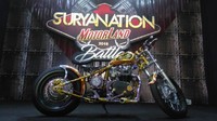 Modifikator Denny Shooter yang tergabung dalam Warock Brother tersebut berhak mengikuti penjuarian lanjutan untuk mengikuti Custombike-Show di kota Bad Salfuzen Jerman pada November 2018 mendatang. Foto: Deny Prastyo Utomo