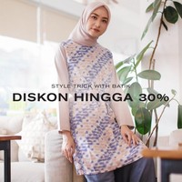 Anda yang mengenakan hijab pun tak perlu khawatir kekurangan pilihan busana batik. Di Hari Batik 2018 ini, Hijup menawarkan diskon hingga 30% pada sejumlah opsi. Foto: istimewa