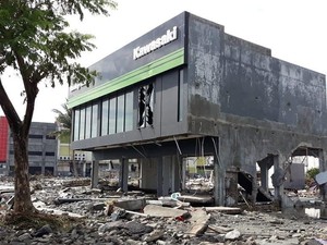 Baru Mau Diresmikan, Diler Kawasaki Palu Rusak Parah