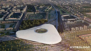 Ini merupakan proyeksi dari stasiunnya. Foto: HyperloopTT