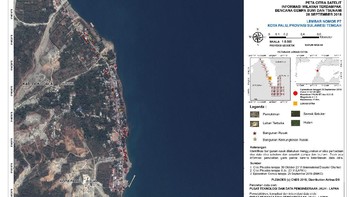 Hasil perhitungan menunjukkan adanya 419 rusak di Kabupaten Donggala dan 2.403 di Kota Palu. Sedang yang kemungkinan (bangunan-red) rusak adalah 315 di Donggala dan 2.010 di Palu, sebut Jasyanto. Foto: LAPAN