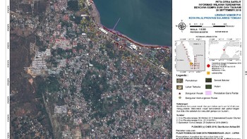 Salah satu hasil citra satelit Tim LAPAN, ITB, dan AIT Thailand Foto: LAPAN