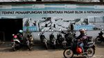 Tempat Penampungan Sementara Pasar Blok A Kian Sepi