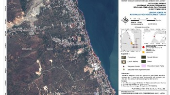 Melalui pantauan citra satelit, tercatat 5.000 bangunan rusak.  Foto: LAPAN