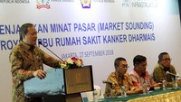 Proyek pembangunan Tower 2 Rumah Sakit Kanker Dhramais dan alat terapi kanker itu senilai 2 triliun rupiah rupiah yang dipastikan dengan menggunakan skema Kerjasama Pemerintah dan Badan Usaha pola ketersediaan layanan atau Availability Payment (AP). Foto: dok. PII