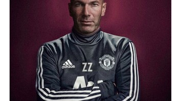 Netizen ini mengusulkan sudah waktunya menyewa Zinedine Zidane sebagai pelatih MU. Foto: istimewa