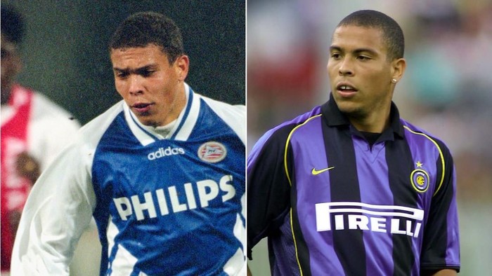 Ronaldo semasa di PSV dan Inter Milan (Foto: Olahan, Grazia Neri/ALLSPORT & Clive Mason/Allsport/Getty Images) Ronaldo semasa di PSV dan Inter Milan (Foto: Olahan, Grazia Neri/ALLSPORT & Clive Mason/Allsport/Getty Images)