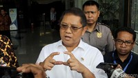 Menteri Komunikasi dan Informatika (Menkominfo) Rudiantara mengunjungi KPK, Jakarta, Rabu (3/10/2018).