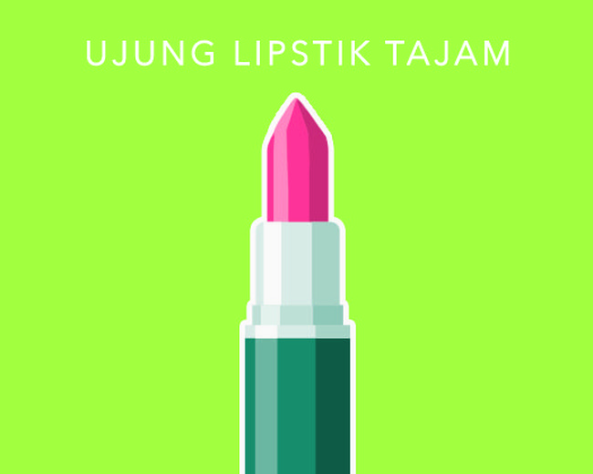 Ujung lipstik tajam menunjukkan wanita yang kuat, cendurung egois. Namun mereka juga memiliki sifat yang imajinatif dan sensual. Foto: dok Wolipop