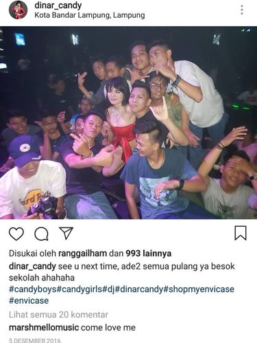 Marshmello Komentar di IG Dinar Candy: Come Love Me