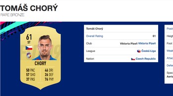 Tomas Chory, ST asal Republik Ceko yang main di Viktoria Plzen. Umur 23 tahun dengan tinggi badan 2 meter. (Foto: FIFPlay.com)