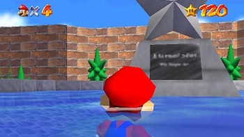 Luigi di Super Mario 64. Pada tahun 1996, Super Mario 64 mengiringi kelahiran Nintendo 64 di AS. Hoax yang muncul saat itu adalah Luigi bisa di-unlock dan menjadi karakter yang dapat dimainkan. (Foto: Weebly.com via TheGamer.com)