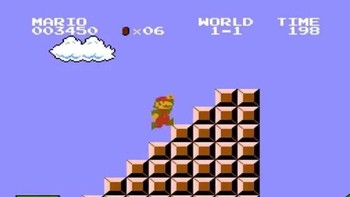 Kejutan tiang bendera Super Mario Bros. Di setiap bagian akhir stage game legendaris ini, ada adegan lompat ke arah tiang bendera. Ada rumor tiang itu bahkan bisa dilampaui. Glitch di stage 3-3 membuat itu memang bisa dilakukan, tapi tak ada hal istimewa yang terjadi. (Foto: Screenshot Youtube)