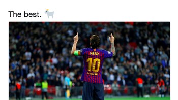 Statistik mengagumkan Messi kala melawan Tottenham. Foto: istimewa
